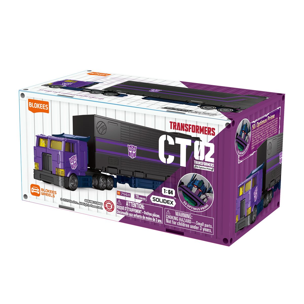 Transformers CT02 Shattered Glass Optimus Prime Blokees Wheels Model Kit