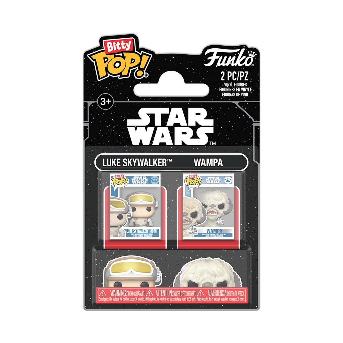 Star Wars: The Empire Strikes Back Luke Skywalker (Hoth) and Wampa Funko Bitty Pop! Mini-Figure 2-Pack