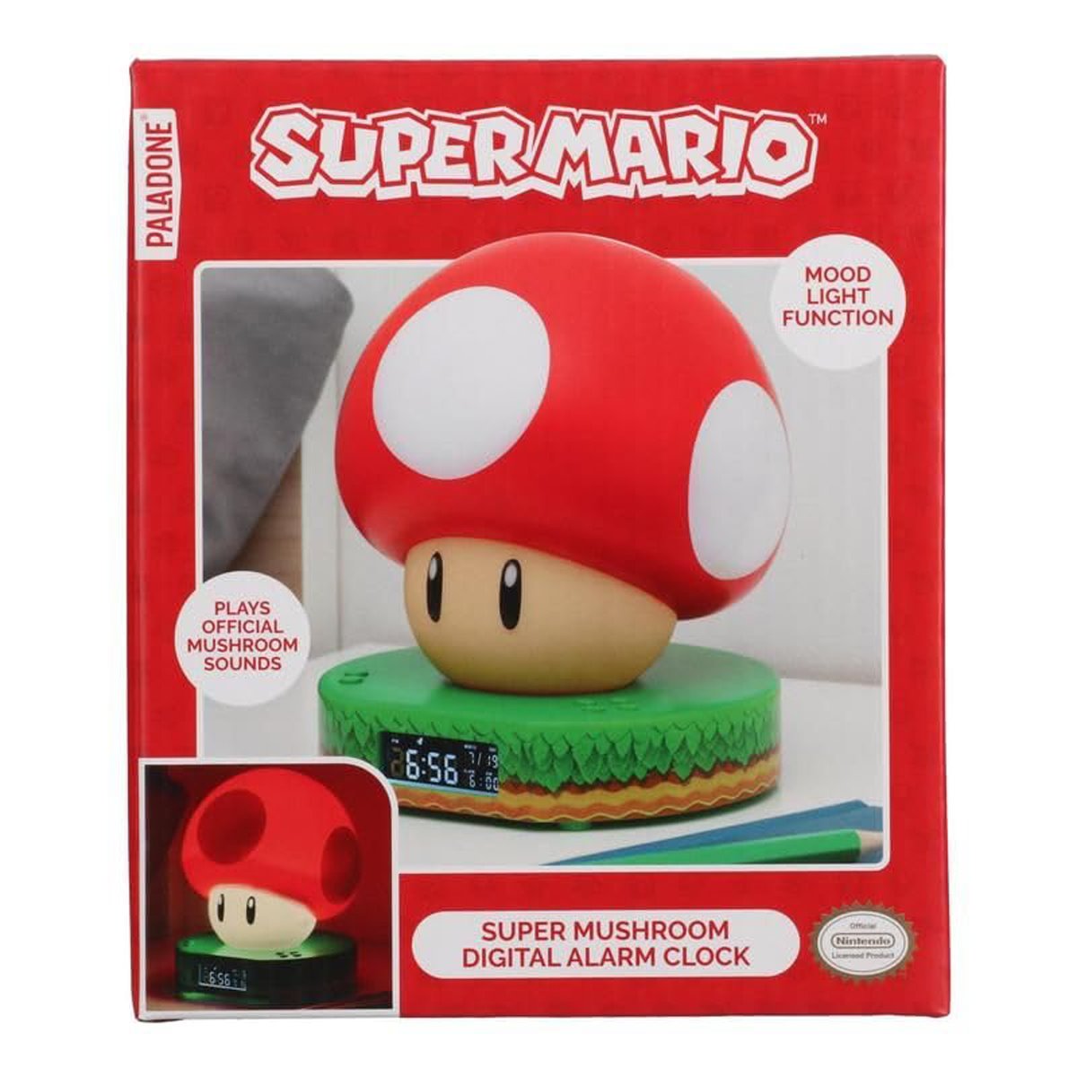 Super Mario Bros. Super Mushroom Digital Alarm Clock