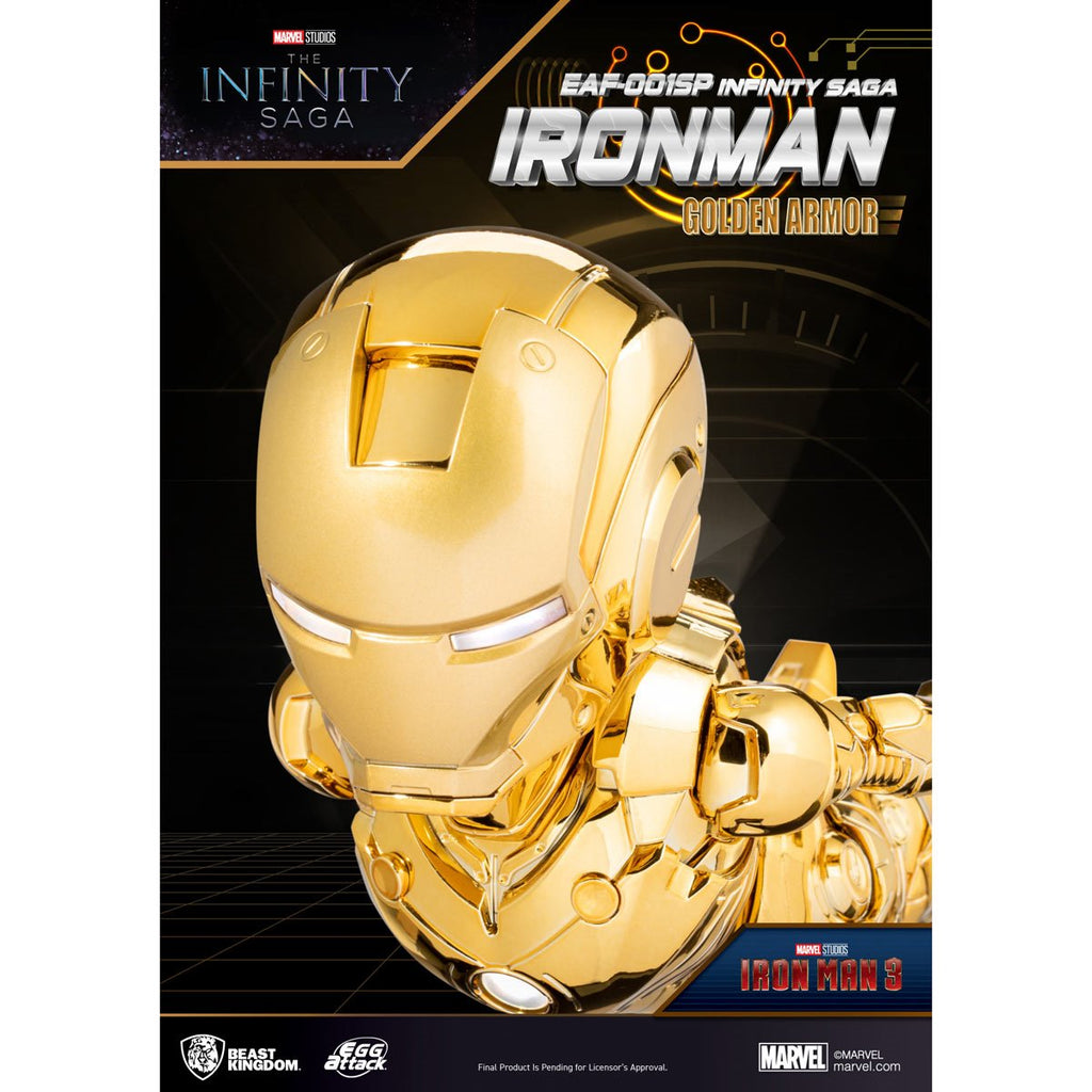 Marvel Studios: The Infinity Saga Iron Man Golden Armor Version EAF-001SP Egg Attack Floating Statue
