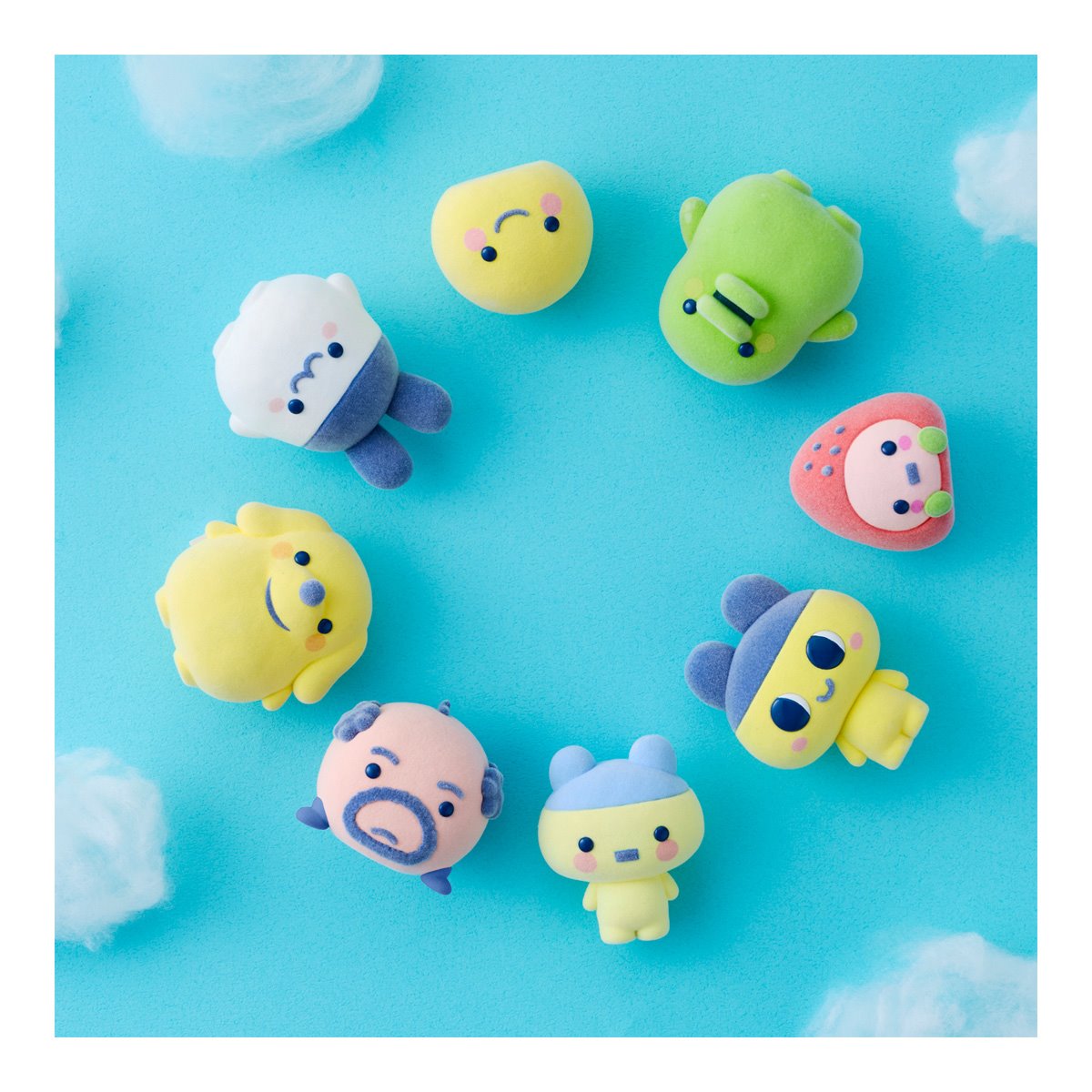 Tamagotchi Otomodachi Doll Flocked Mini-Figure Case of 12