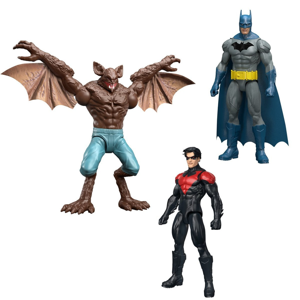 DC Batman & Nightwing vs Man-Bat 12-Inch Scale Action Figure 3-Pack
