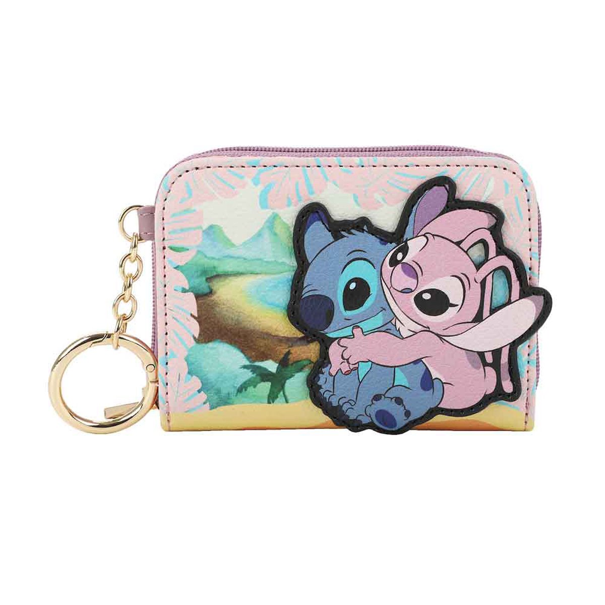 Lilo & Stitch Stitch and Angel Mini Zip Around Wallet