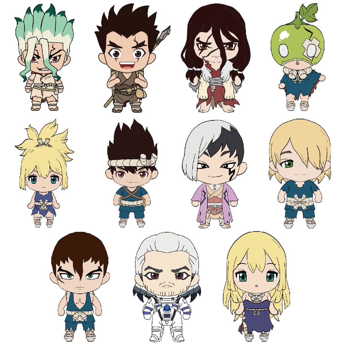 Dr. Stone Series 1 3D Foam Bag Clip Random 6-Pack