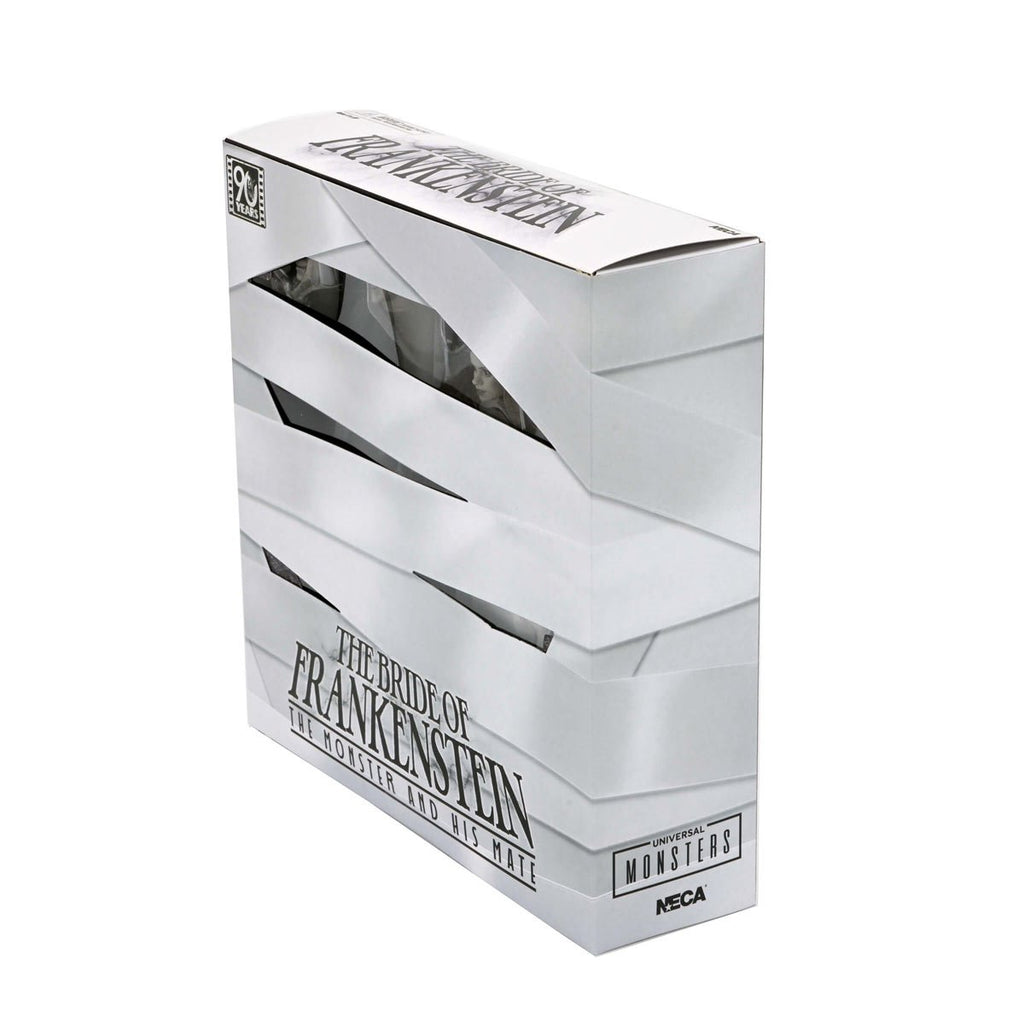 Universal Monsters Bride of Frankenstein 90th Ann. The Monster & His Mate (B&W Version) 7-In Scale Action Figure 2-Pack
