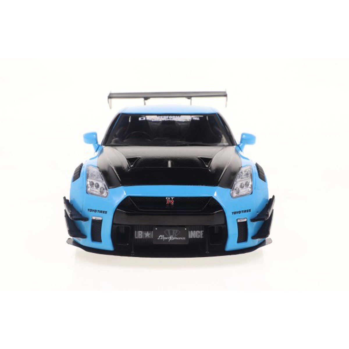 2024 Nissan GT-R R35 Baby Blue Liberty Walk Version 2.0 Body Kit 1:18 Scale Die-Cast Metal Vehicle
