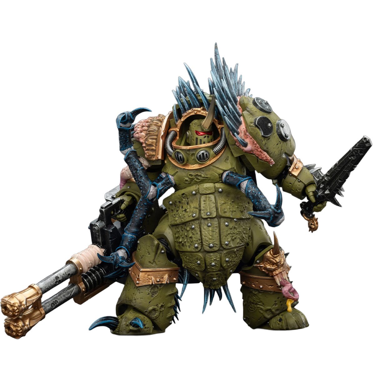 Joy Toy Warhammer 40,000 Death Guard Blightlord Terminator 1 Reaper Autocannon & Bubotic Blades 1:18 Scale Action Figure