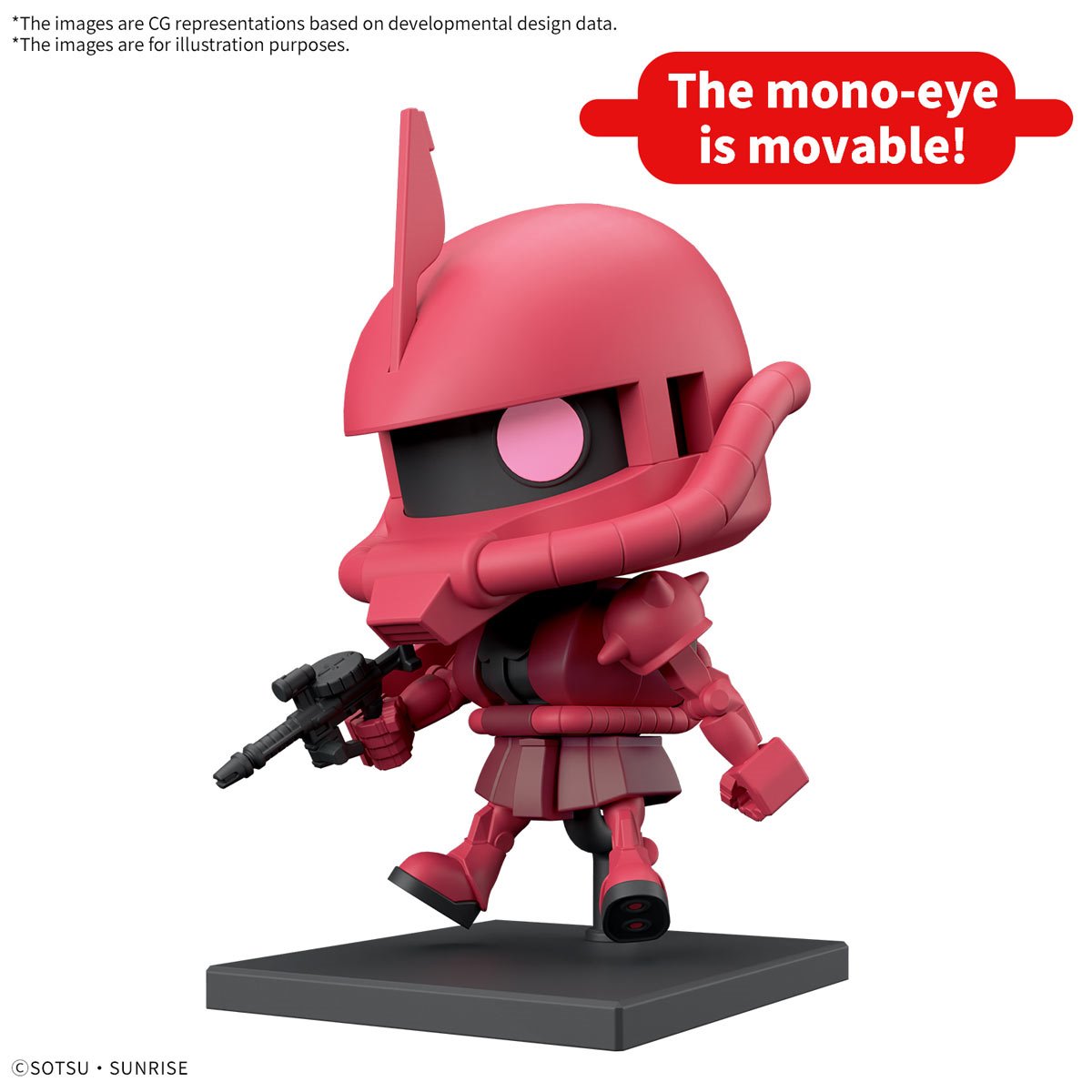Mobile Suit Gundam Gundam CharZaku-kun DX Set with Runner Version Recreation Parts 1:1 Scale Model Kit
