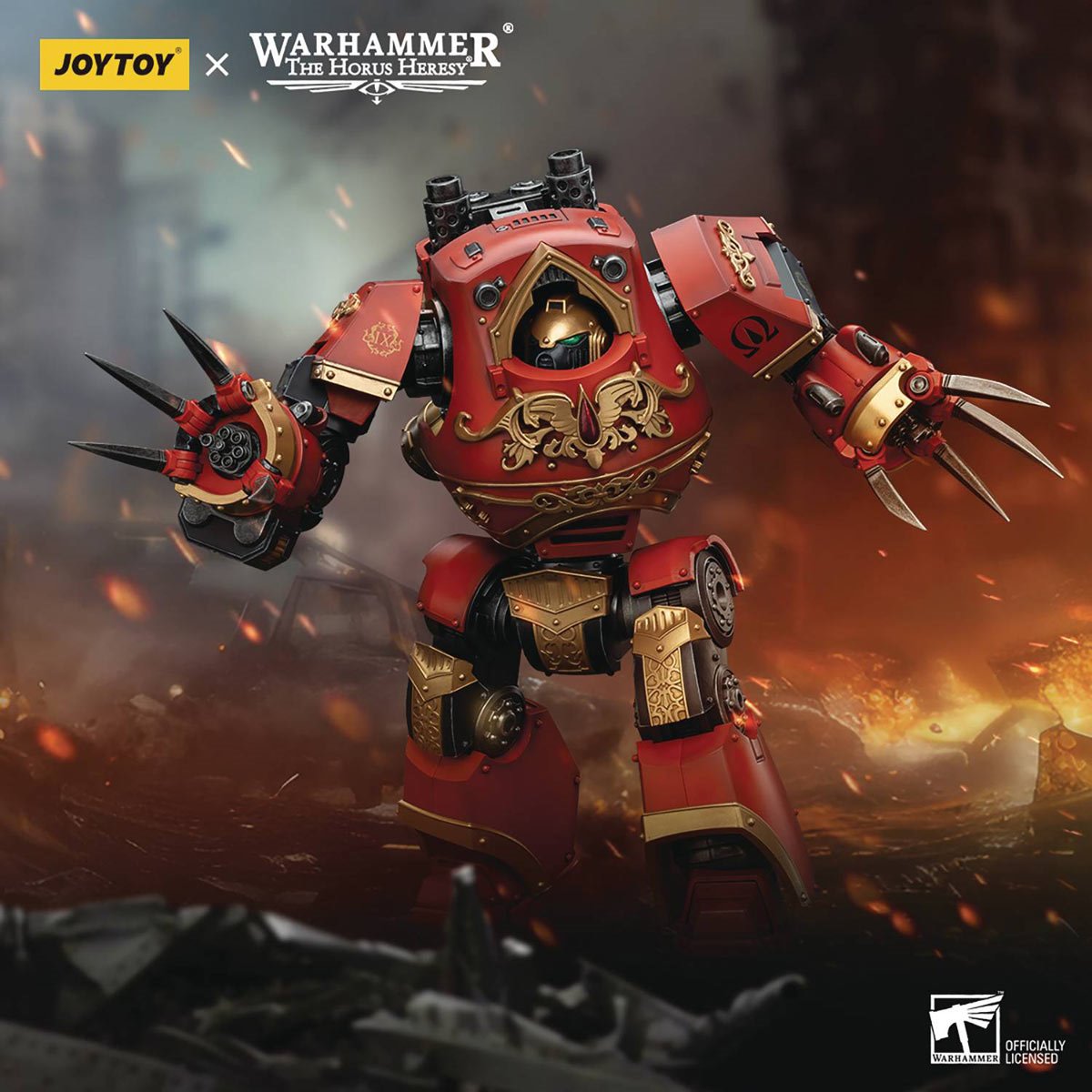 Joy Toy Warhammer The Horus Heresy Blood Angels Contemptor Incaendius Dreadnought 1:18 Scale Action Figure
