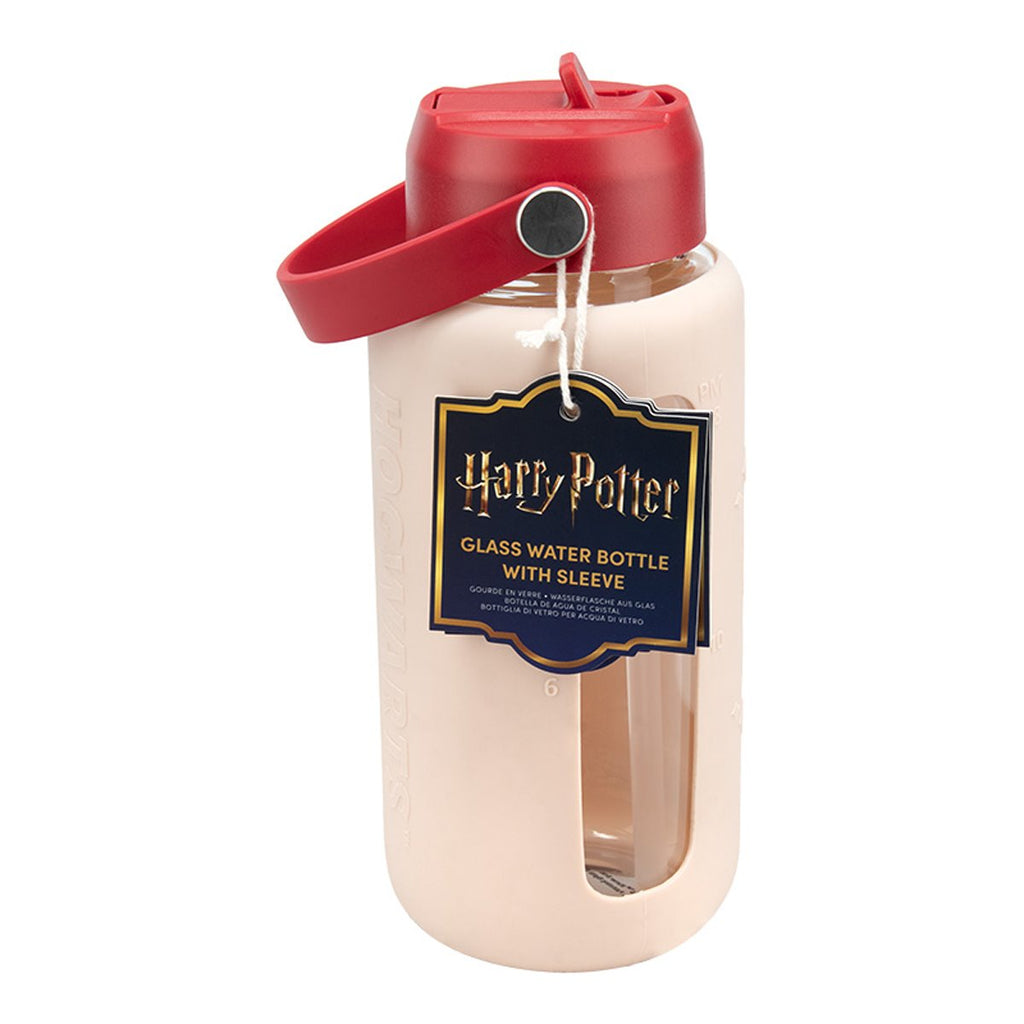 Harry Potter Glass Water Bottle with Sleeve