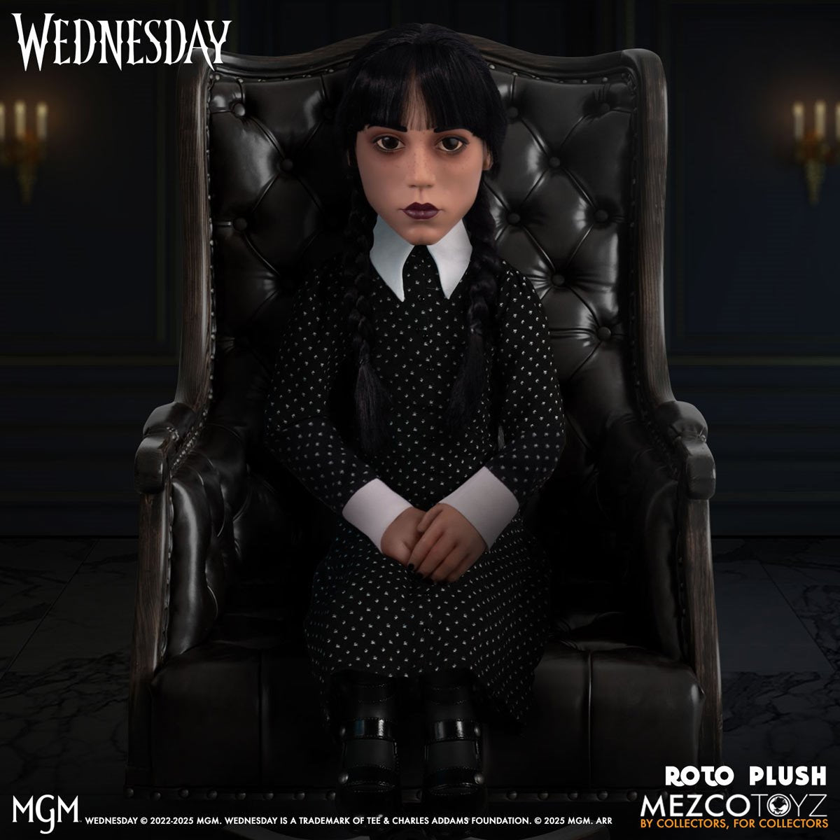 Wednesday Addams Mezco Designer Series 18-Inch Roto Plush Doll