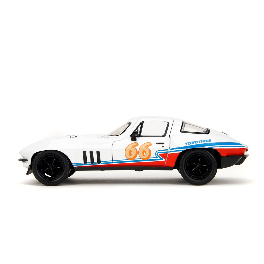 Bigtime Muscle 1966 Chevrolet Corvette Stingray White 1:24 Scale Die-Cast Metal Vehicle