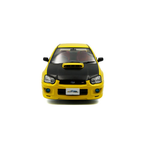 2003 Subaru WRX STI Bright Yellow 1:18 Scale Die-Cast Metal Vehicle