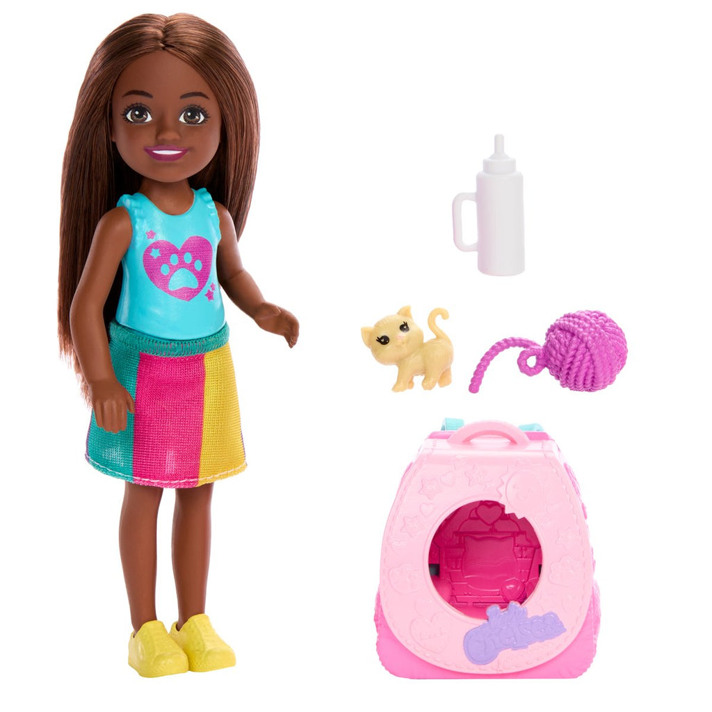 Barbie Family and Friends Club Chelsea Kitty Backpack Doll