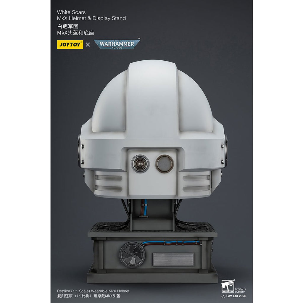 Joy Toy Warhammer 40,000 White Scars MKX 1:1 Scale Roleplay Helmet Prop Replica with Stand
