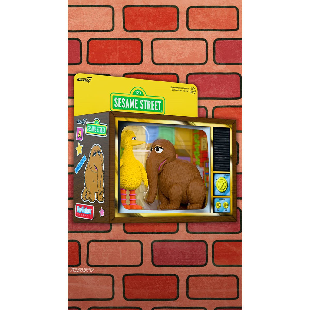 Sesame Street Big Bird and Mr. Snuffleupagus 3 3/4-Inch ReAction Figures