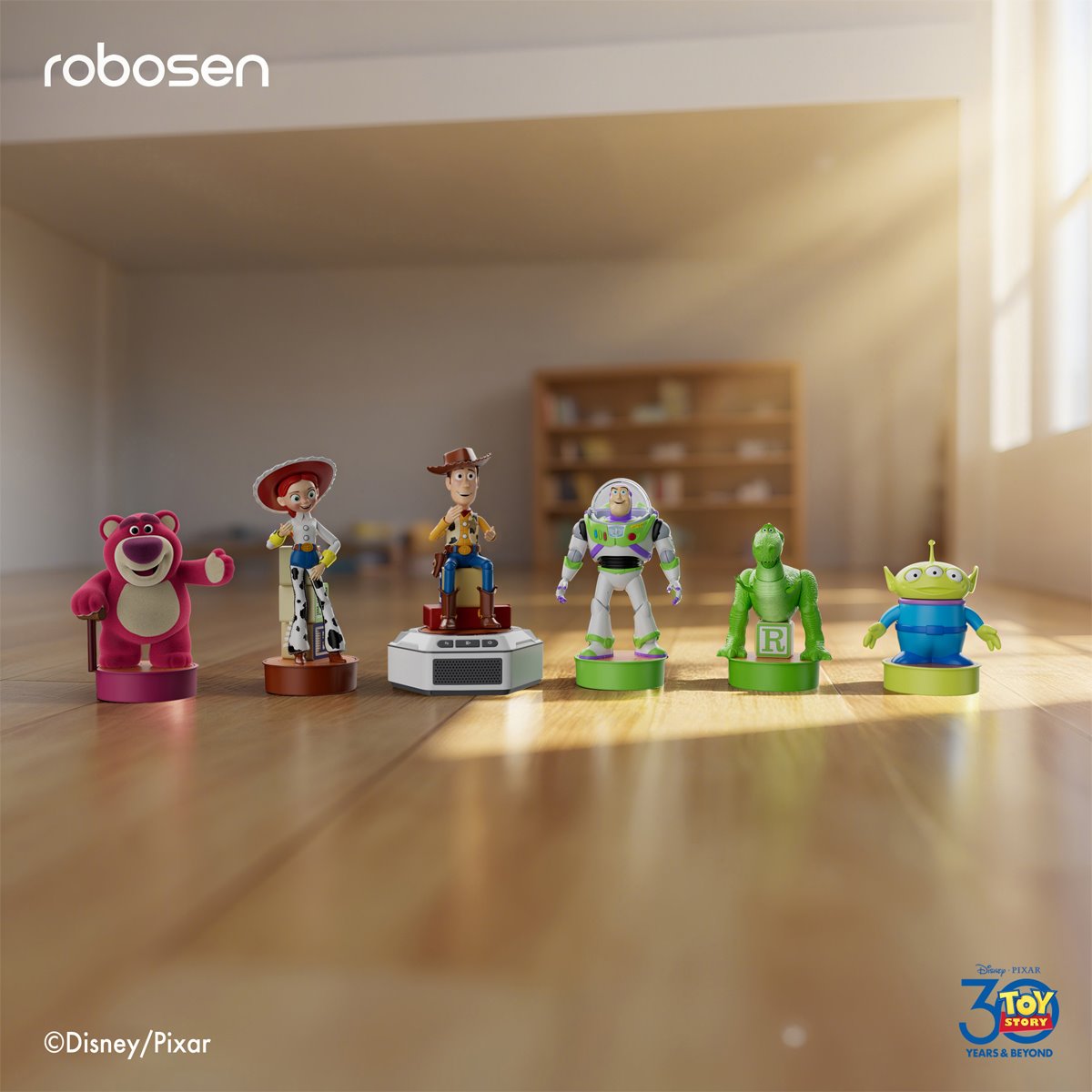 Toy Story Mini Robots Story Pack 6 Toy Story Robots with Base - Buzz Lightyear, Woody, Lotso, Alien, Rex, Jessie