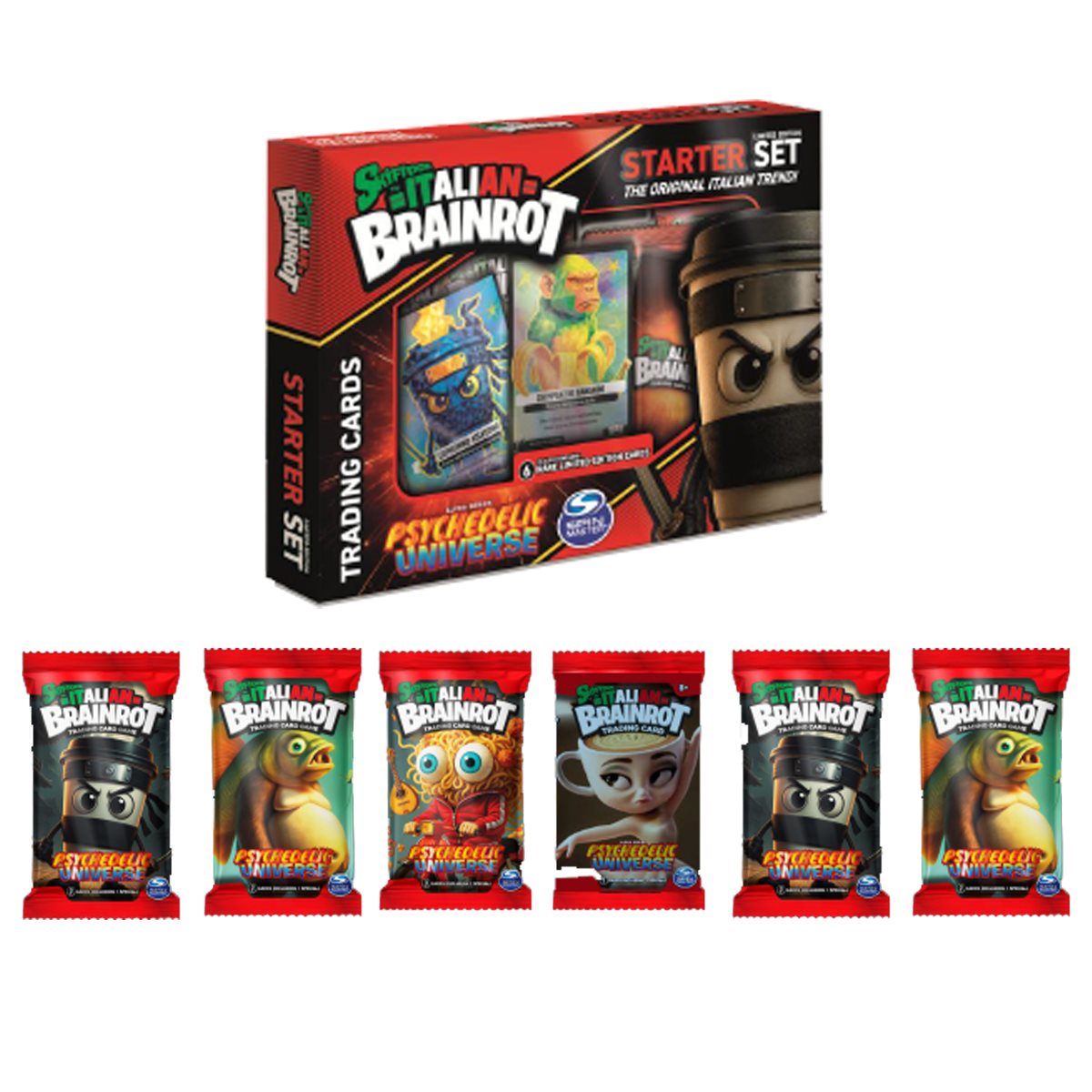 Skifidol Psychadelic Universe Italian Brainrot Trading Card 6-Pack Starter Set