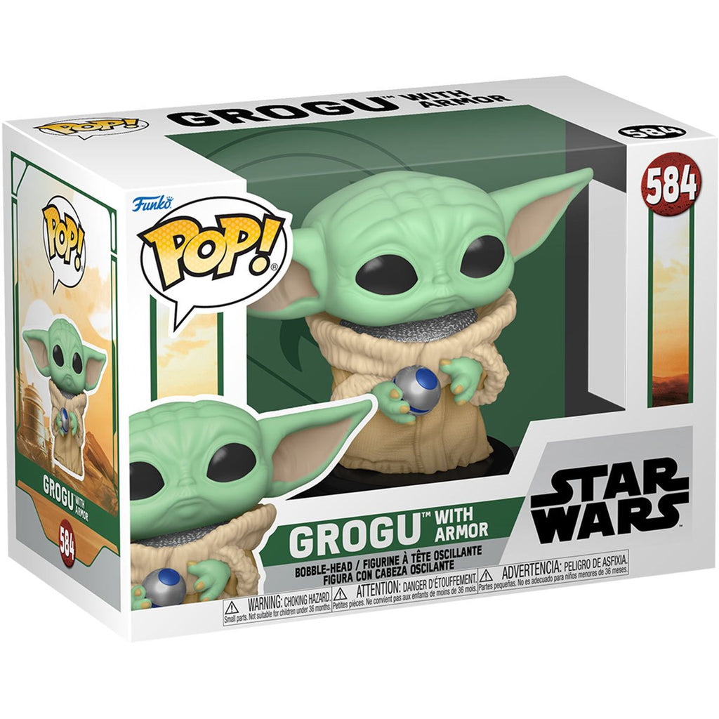 Star Wars: Book of Boba Fett Grogu with Armor Funko Pop! Vinyl Figure #584