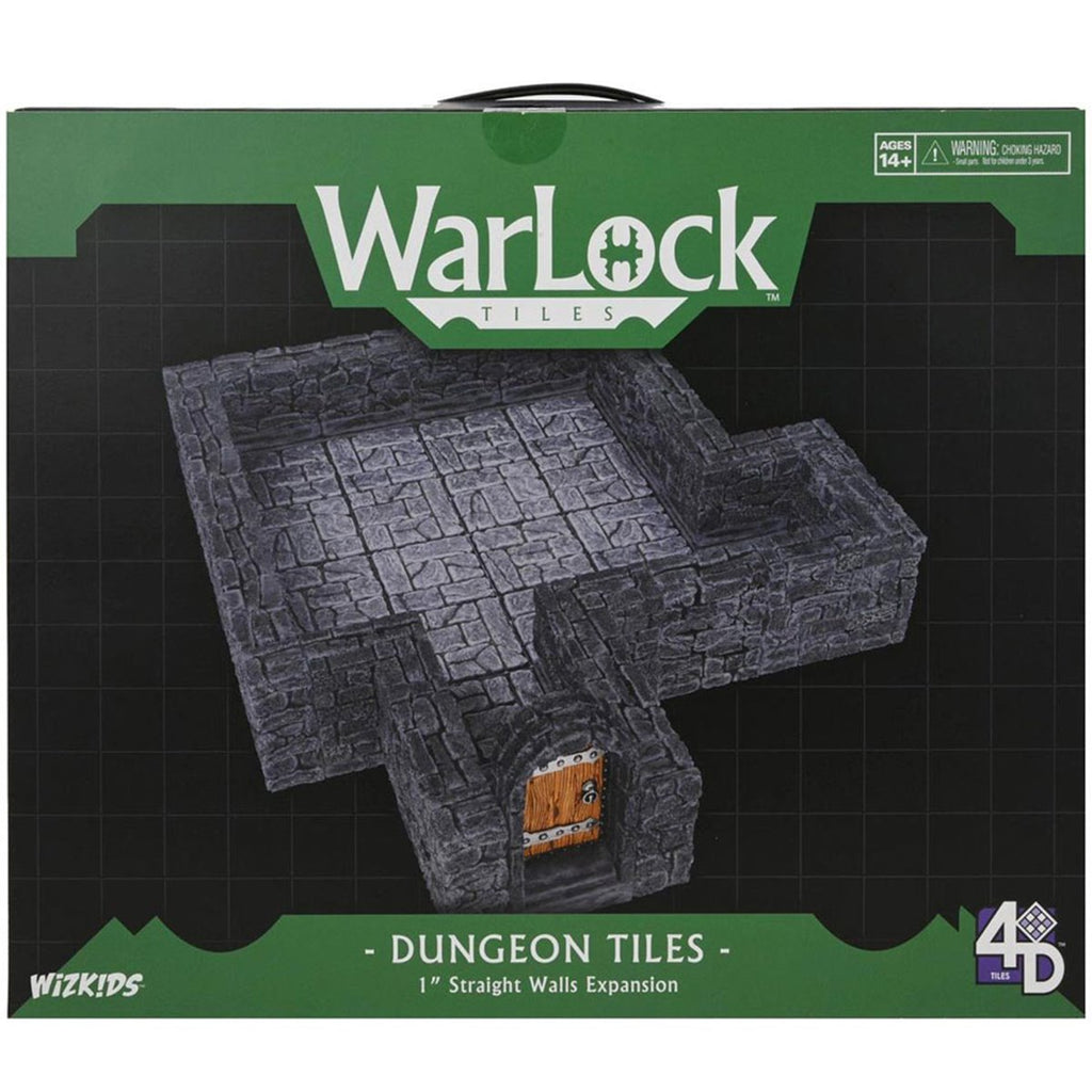 WarLock Tiles Expansion Pack 1-Inch Dungeon Straight Walls Accessory Pack