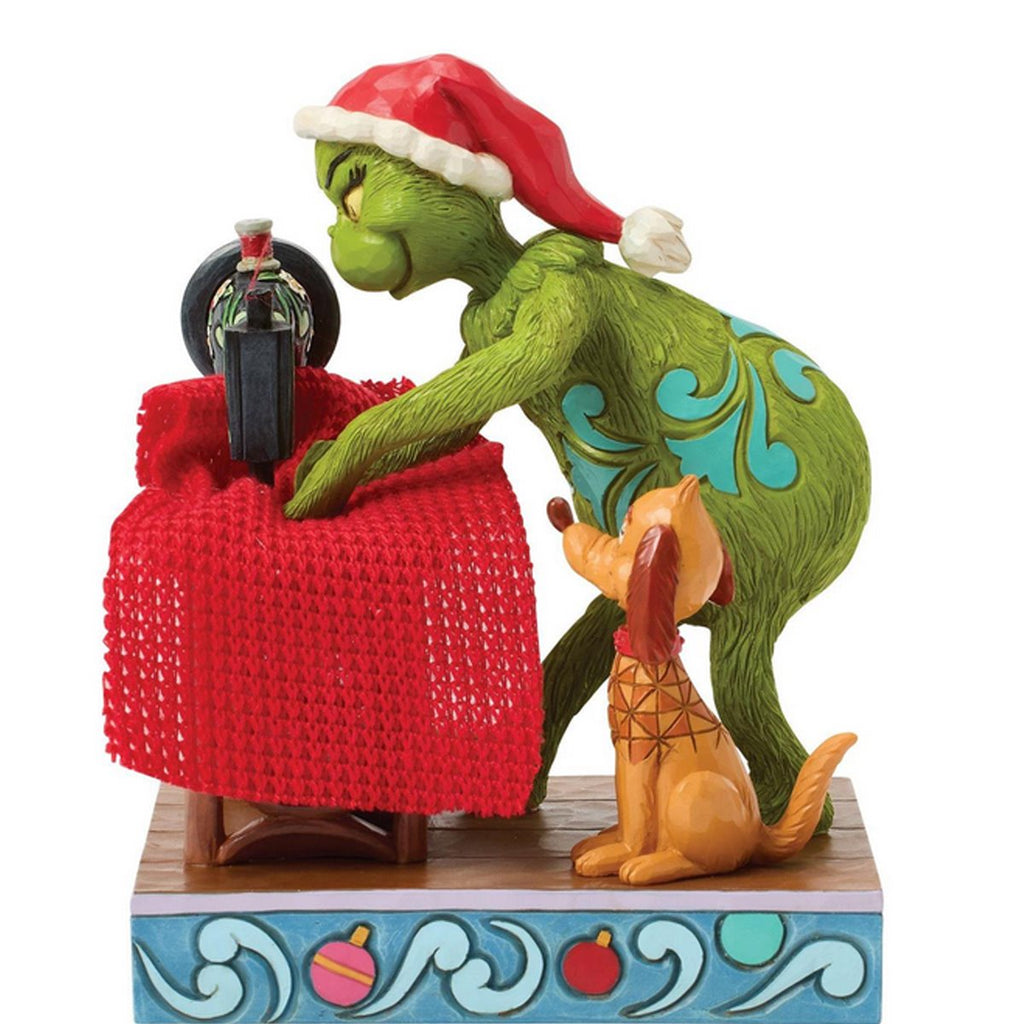Dr. Seuss Grinch Sewing Santa Suit by Jim Shore Statue
