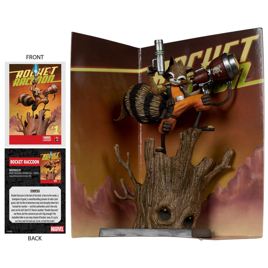 Marvel Wave 7 Rocket Racoon A Chasing Tale #1 1:6 Scale Posed Figure with Scene and Comic
