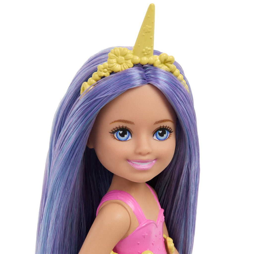 Barbie Chelsea Unicorn Doll with Purple Hair