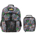 Hot Wheels Monster Trucks All Over Print Youth Backpack Set