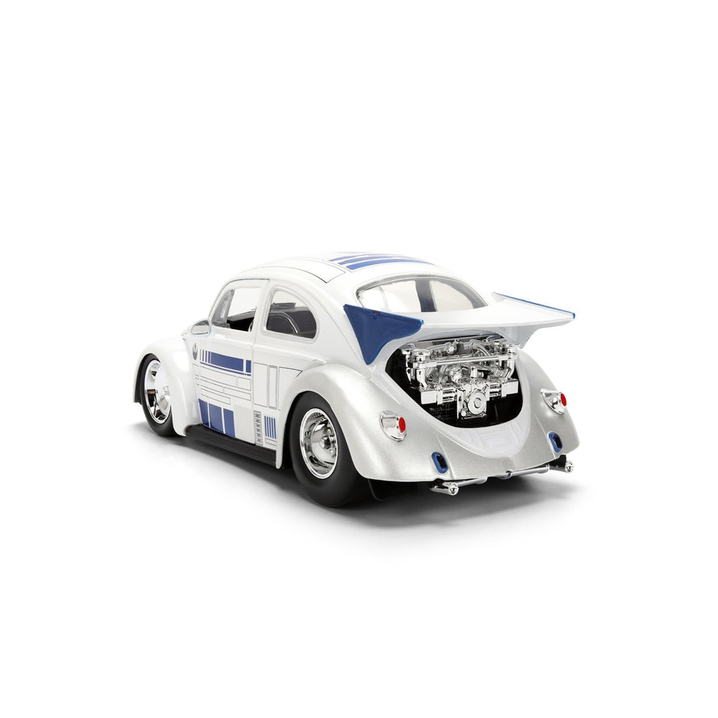 Hollywood Rides Star Wars 1959 Volkswagen Drag Beetle 1:24 Scale Die-Cast Metal Vehicle with R2-D2 Figure