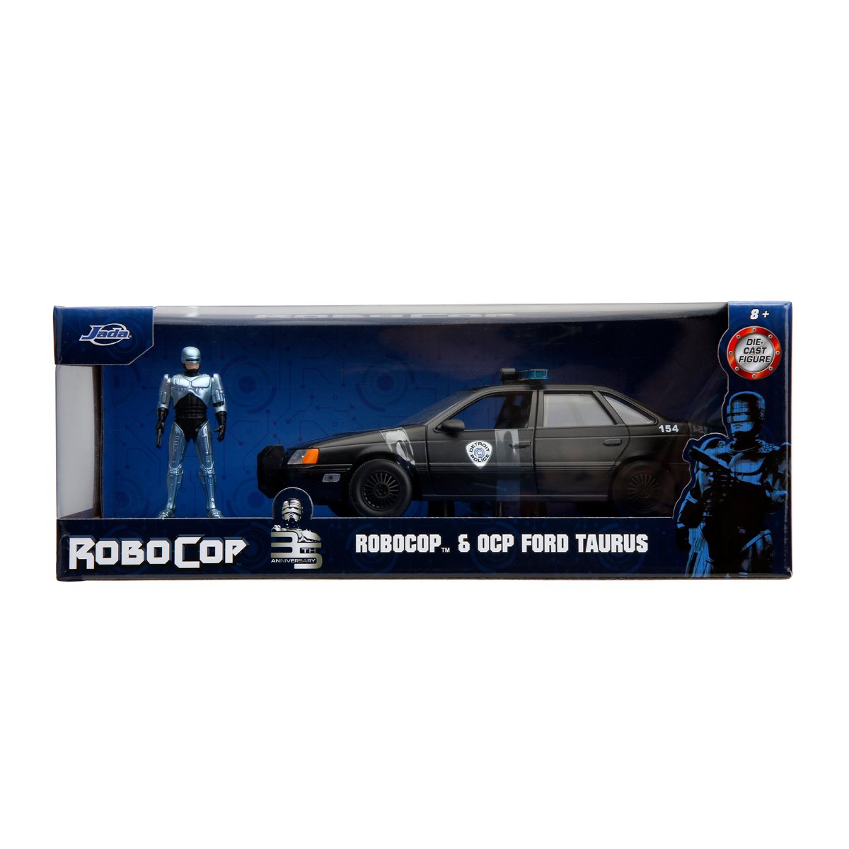 Hollywood Rides RoboCop OCP Ford Taurus 1:24 Scale Die-Cast Metal Vehicle with RoboCop Figure