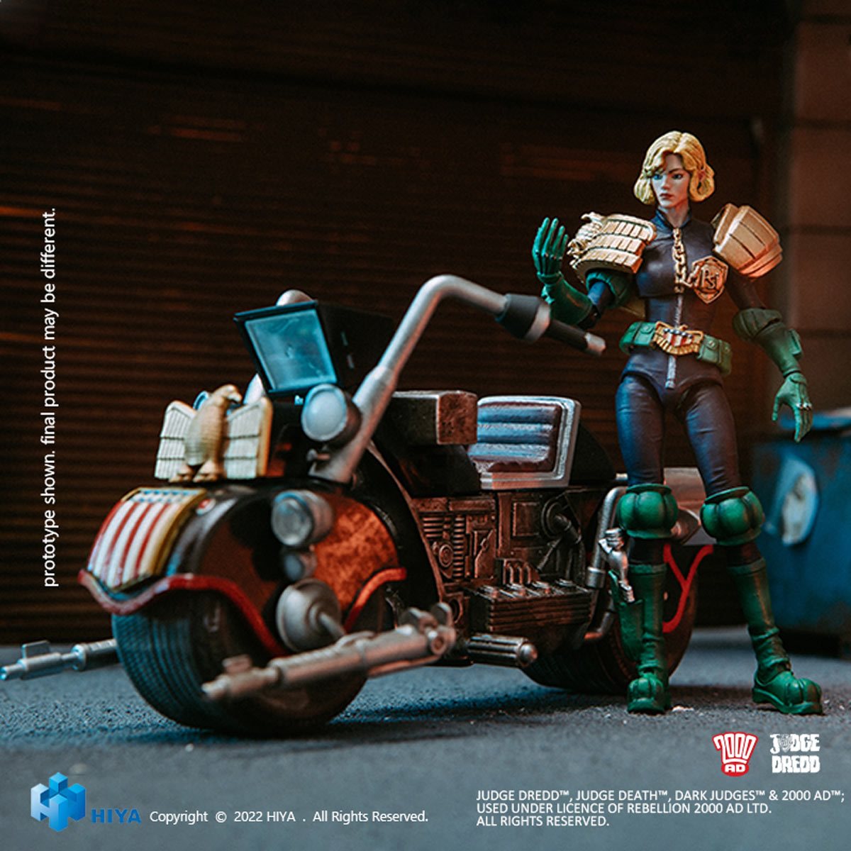 Judge Dredd Judge Anderson and Lawmaster MK II Exquisite Mini Series 1:18 Scale Action Figure Set