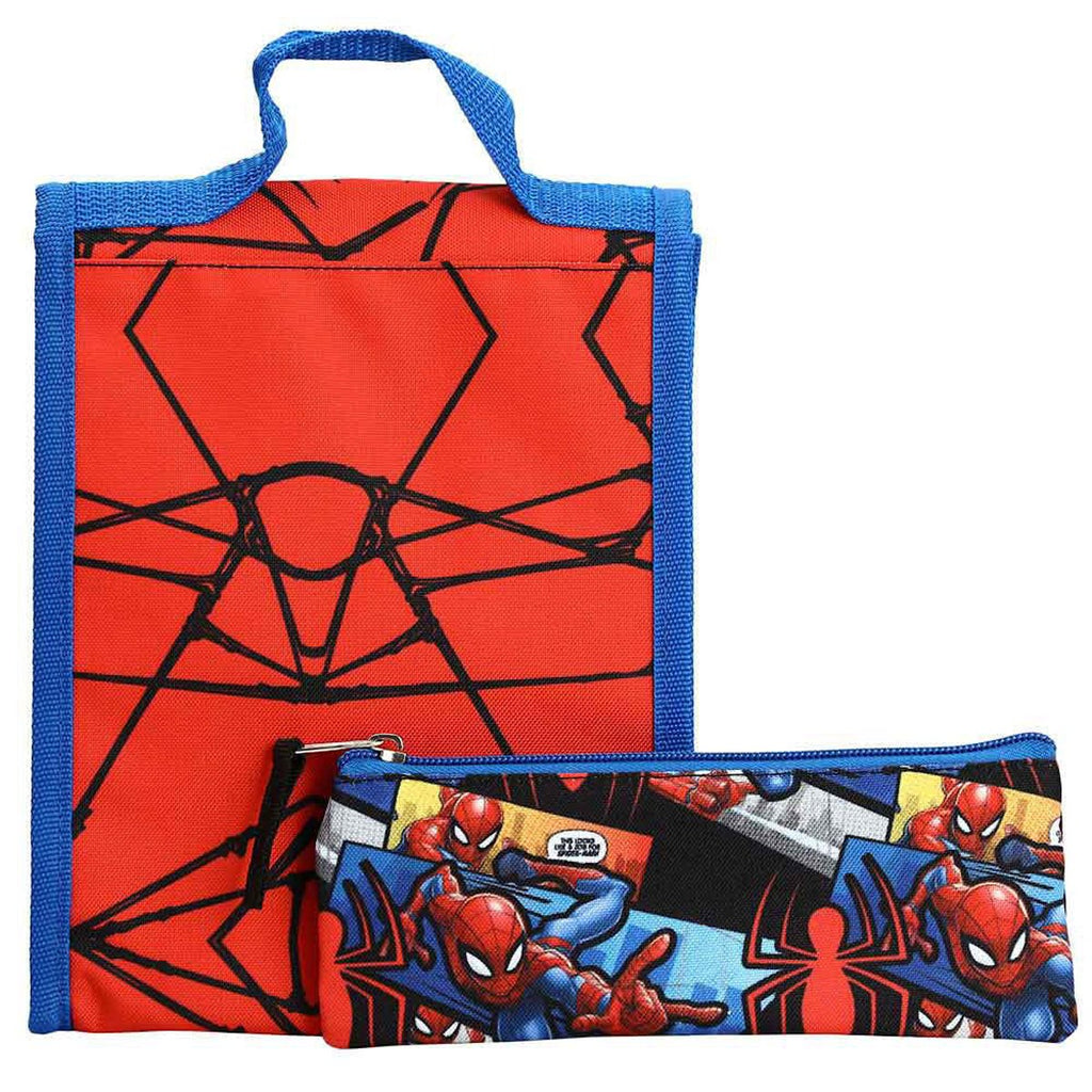 Marvel Spider-Man Comic Book Youth Backpack 6-Piece Set