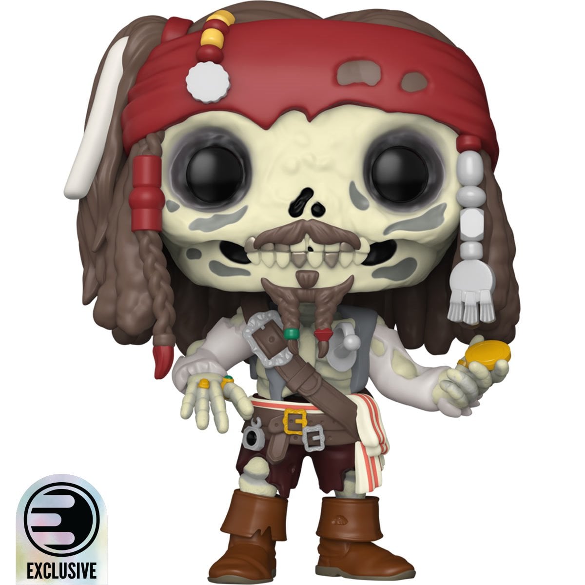 Pirates of the Caribbean Jack Sparrow Skeleton Funko Pop! Vinyl Figure #1724 - Entertainment Earth Exclusive