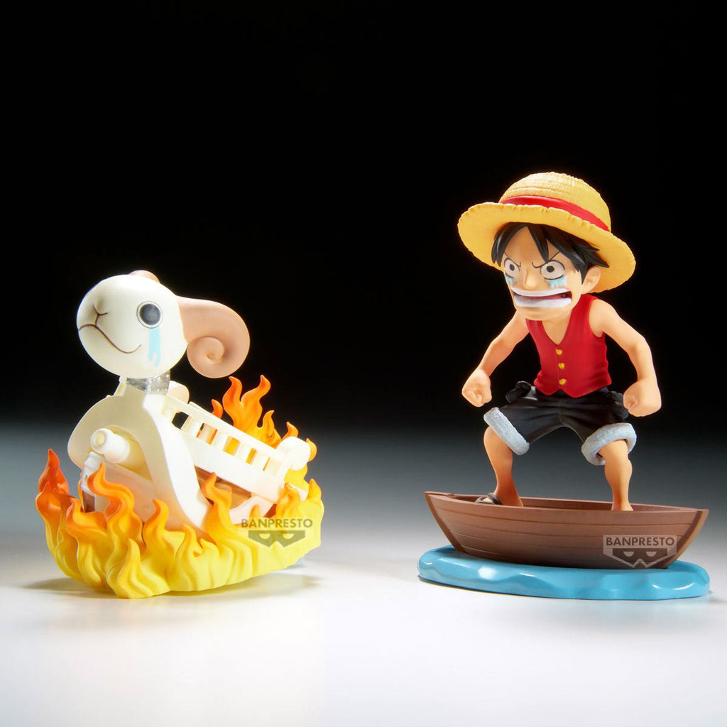 One Piece Monkey D. Luffy and Going Merry World Collectable Figure Log Stories Statue