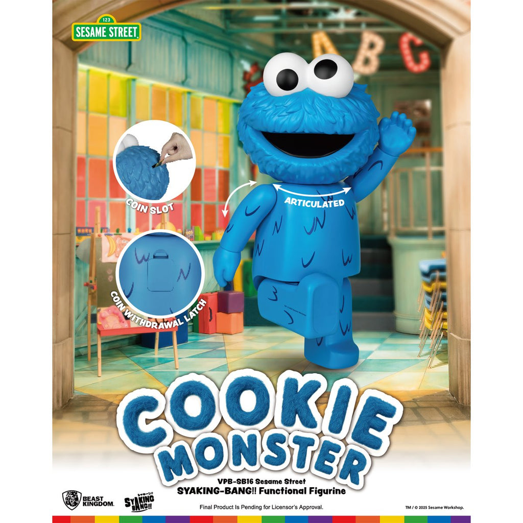Sesame Street Cookie Monster VPB-SB16 Syaking-Bang!! Piggy Bank