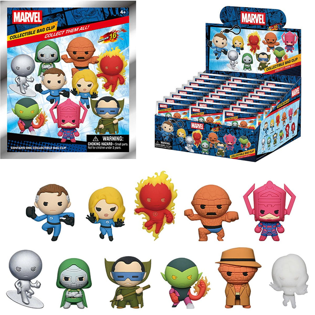Fantastic Four Classic Series 16 3D Foam Bag Clip Random 6-Pack