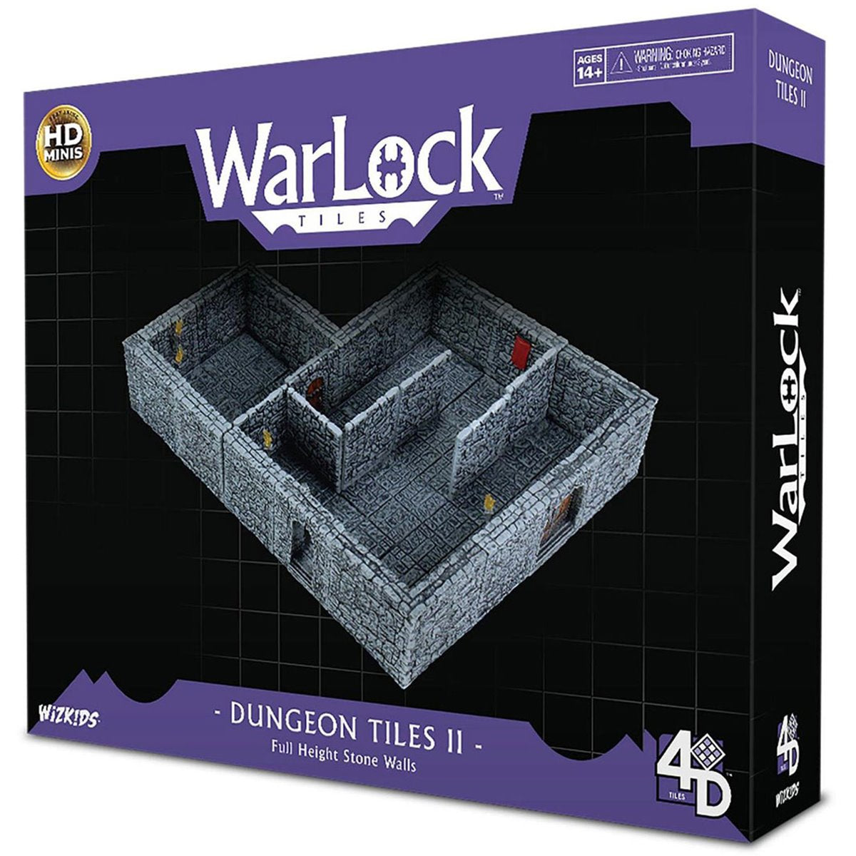 WarLock Tiles Dungeon Tiles II Full Height Stone Walls Pack