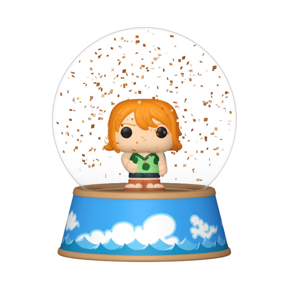 One Piece Mini Glitter Globe Display Case of 12