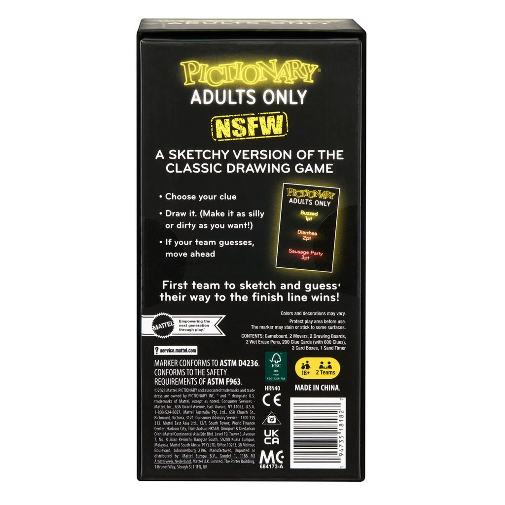 Pictionary Adults Only Party Game