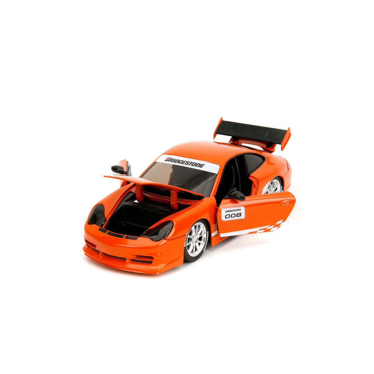 Hyper-Spec Porsche 911 GT3 RS 996 Glossy Orange 1:24 Scale Die-Cast Metal Vehicle