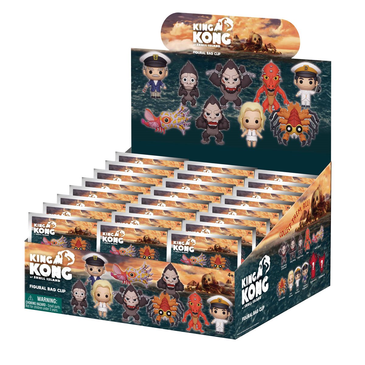 King Kong 3D Foam Bag Clip Random 6-Pack
