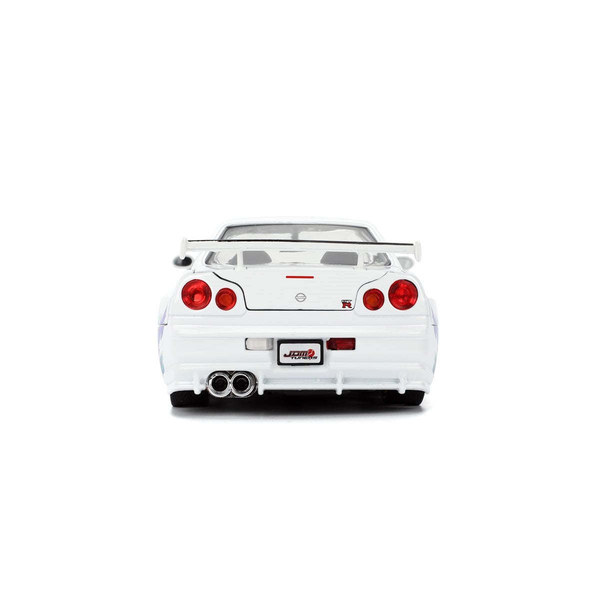 JDM Tuners 2002 Nissan Skyline GT-R R34 Glossy White 1:24 Scale Die-Cast Metal Vehicle