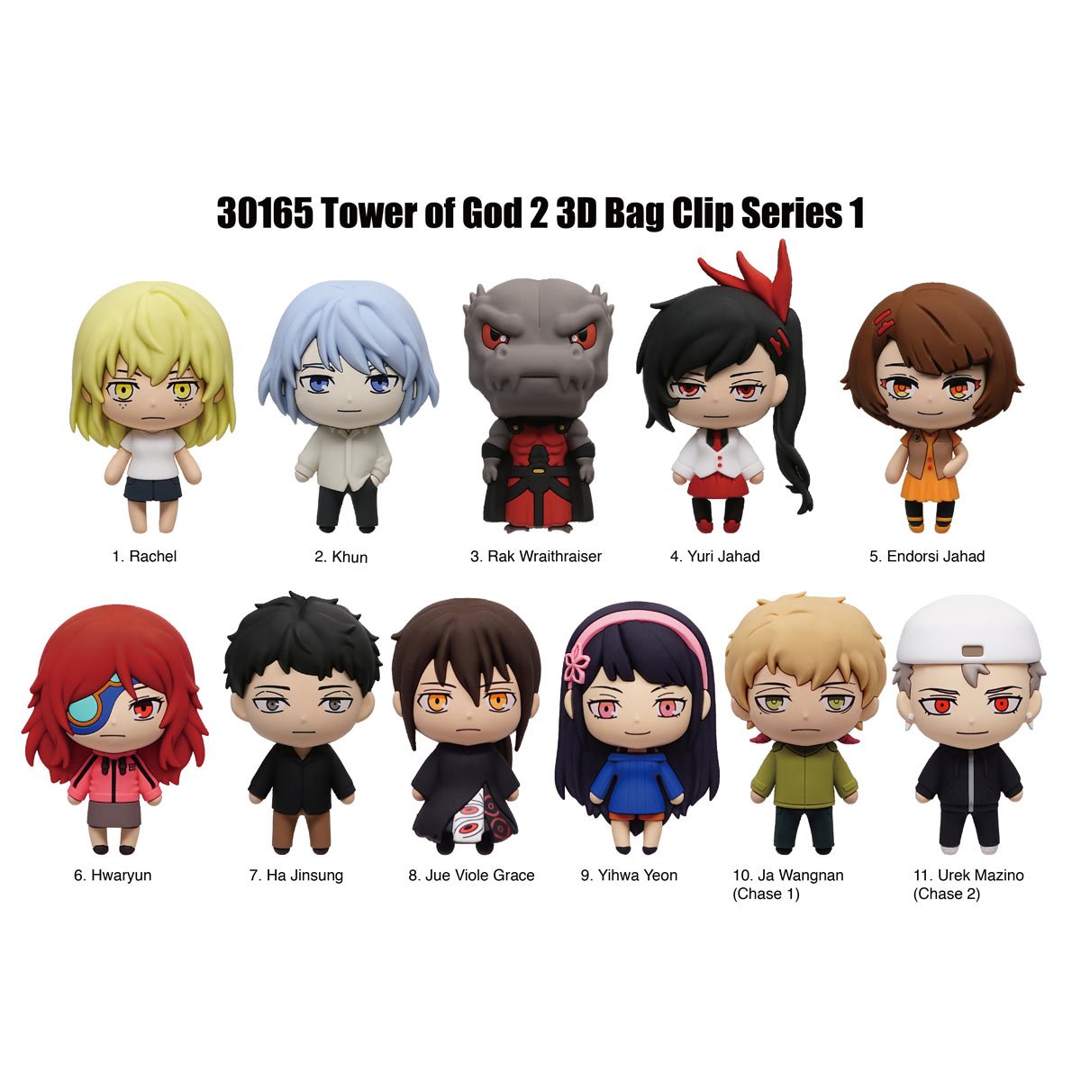 Tower of God 3D Foam Bag Clip Display Case of 24