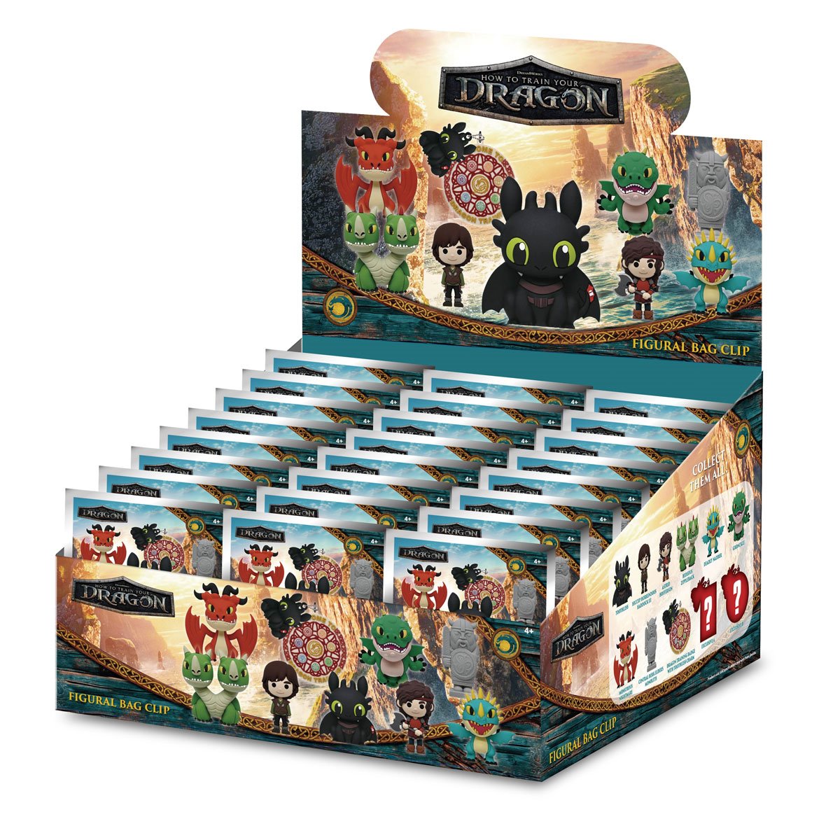 How to Train Your Dragon Series 2 3D Foam Bag Clip Display Case of 24