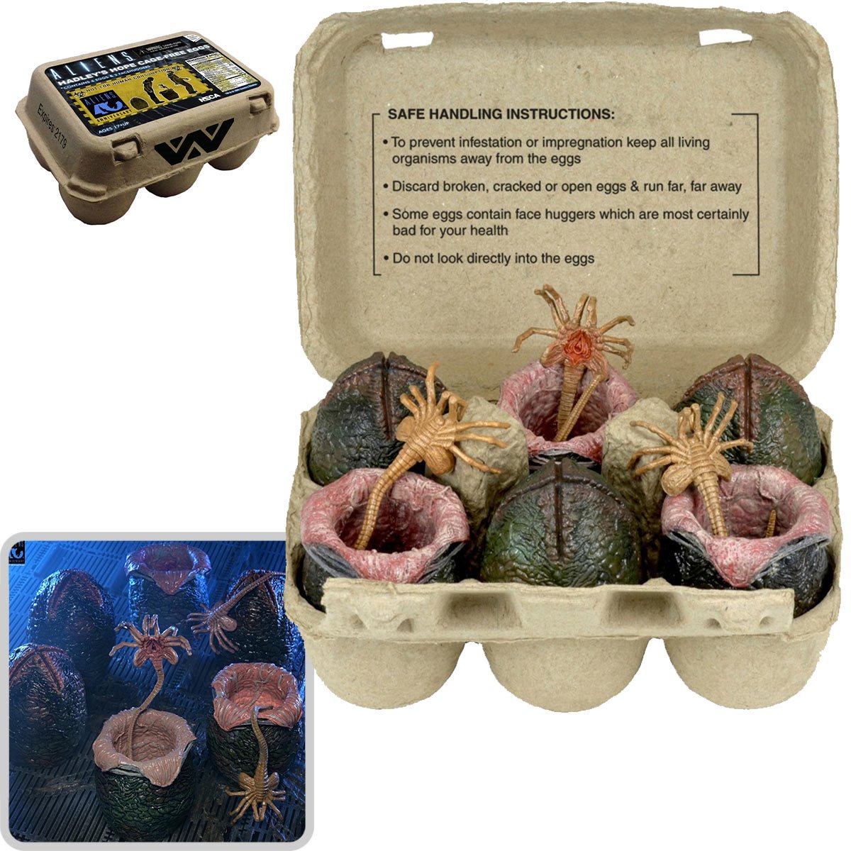 Aliens Carton of Alien Eggs 40th Anniversary Accessory 6-Pack