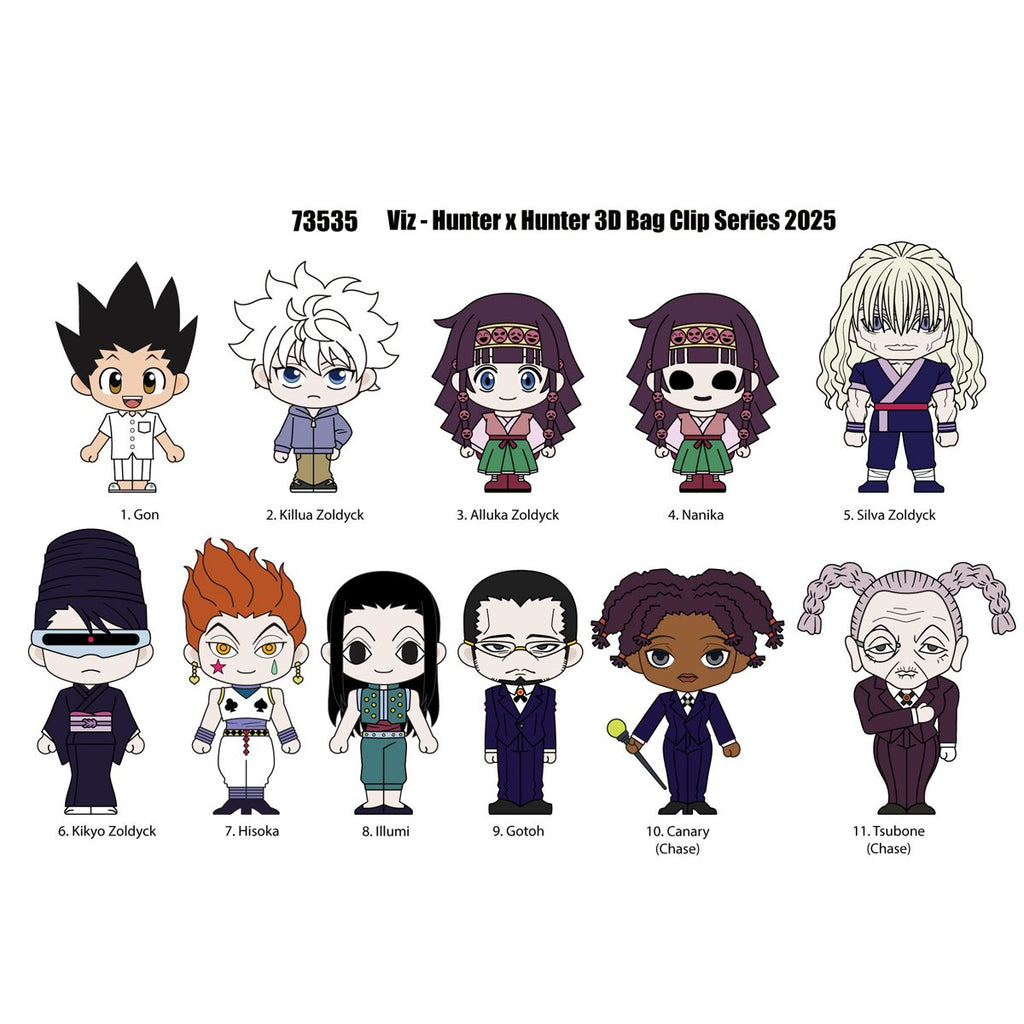 Hunter x Hunter Series 5 3D Foam Bag Clip Random 6-Pack