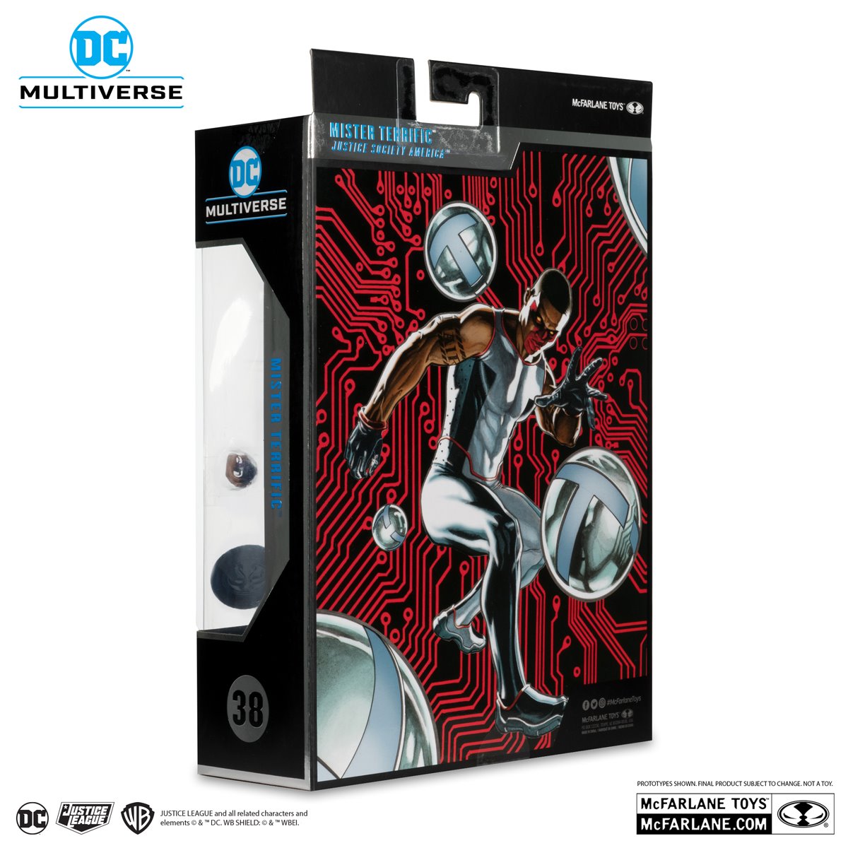 DC McFarlane Collector Edition Wave 11 Mr. Terrific JSOA  #38 Red Platinum Edition 7-Inch Scale Action Figure