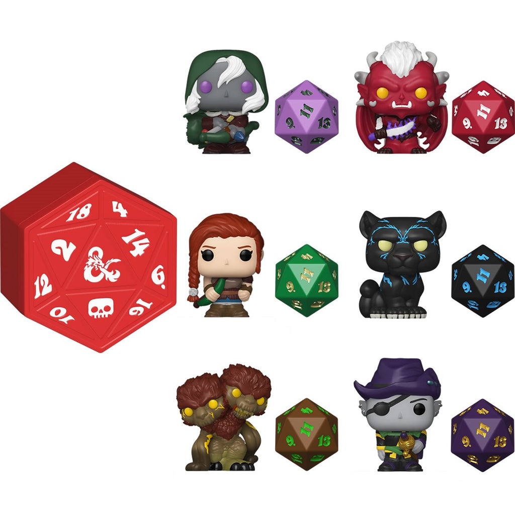 Dungeons and Dragons Funko Bitty Pop! Mini-Figure and Dice Random 4-Pack