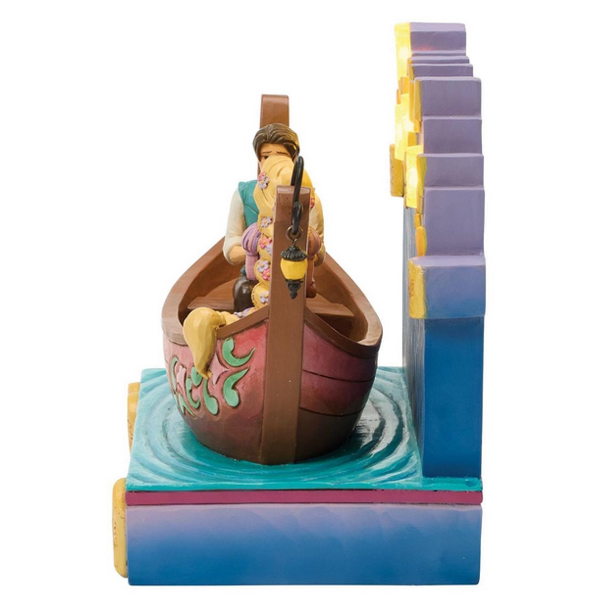 Disney Traditions Tangled Boat with LED Lanterns Statue