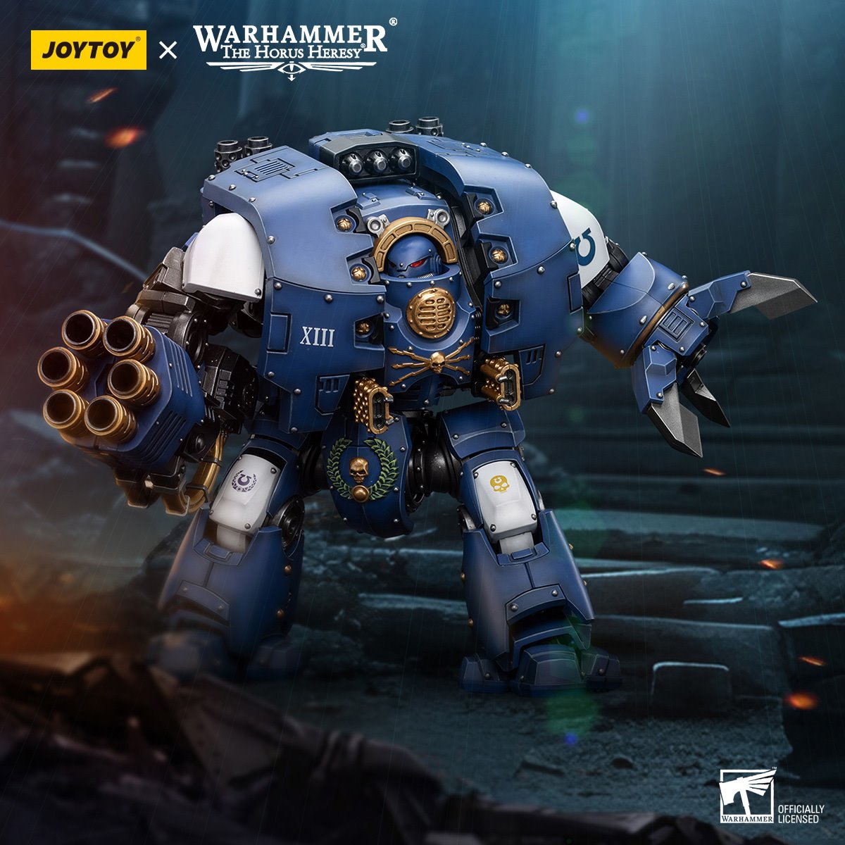 Joy Toy Warhammer 40,000 Ultramarines Leviathan Dreadnought with Cyclonic Melta Lance and Claws 1:18 Action Figure